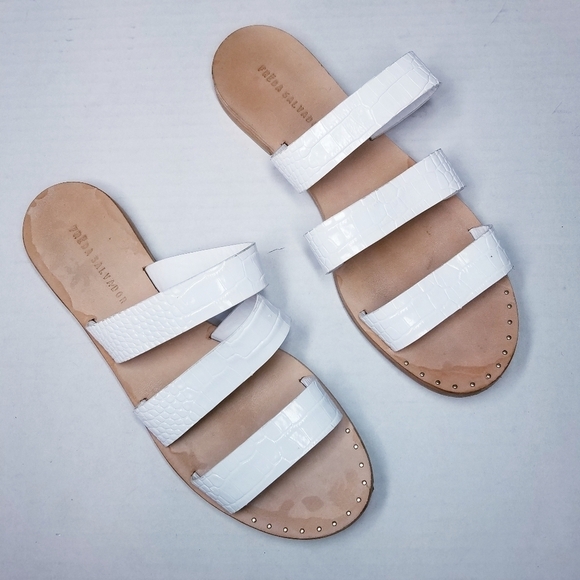 Freda Salvador | Iris White Crocodile Sandals 9 - Picture 9 of 10